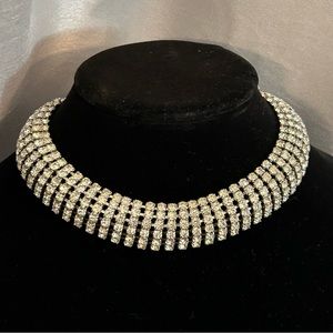 Clear Crystal Collar Necklace